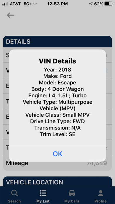 Vemark Salvage Auctions Screenshot