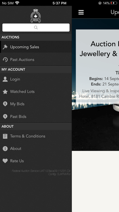 Federal Auction Service Screenshot