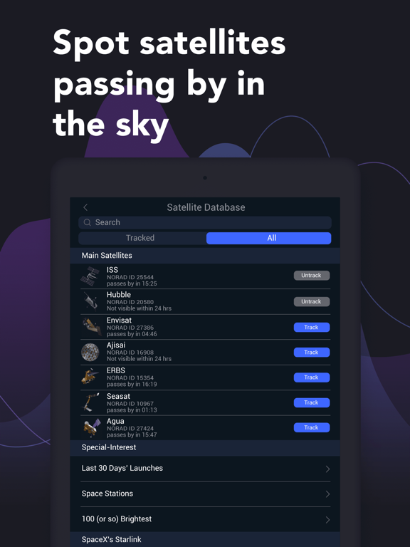 Screenshot #1 for Satellite Tracker by Star Walk