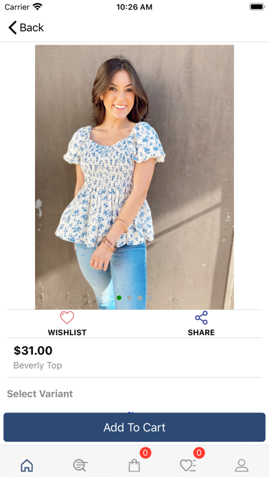 Shop Indigo Blue Screenshot