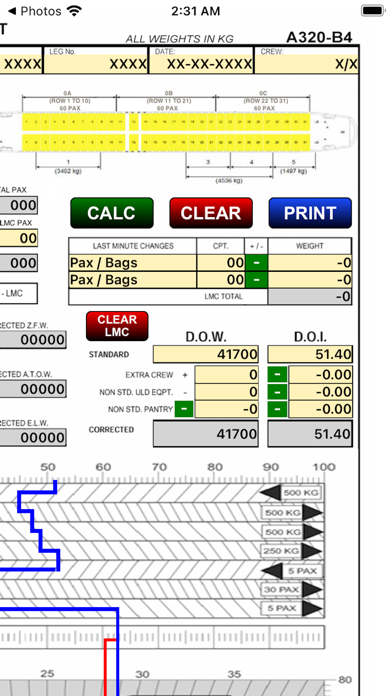 A320 LOADSHEET T&B 180 3z PAX Screenshot