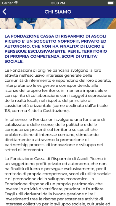 Fondazione Carisap Screenshot