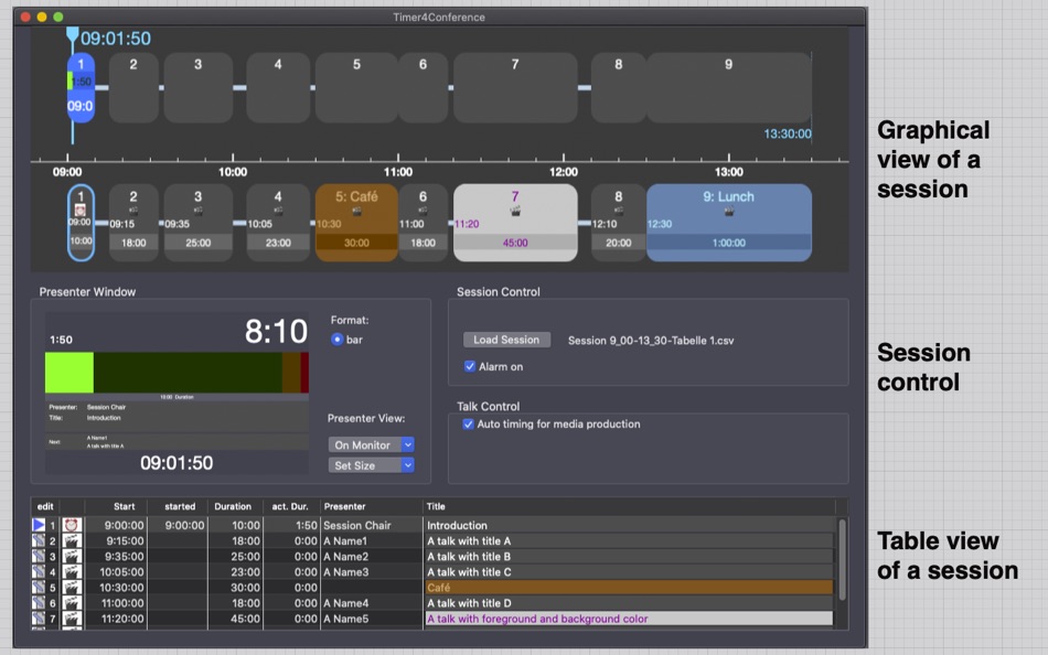 #1. Timer for Conference (macOS) 由: Kay Rehlich