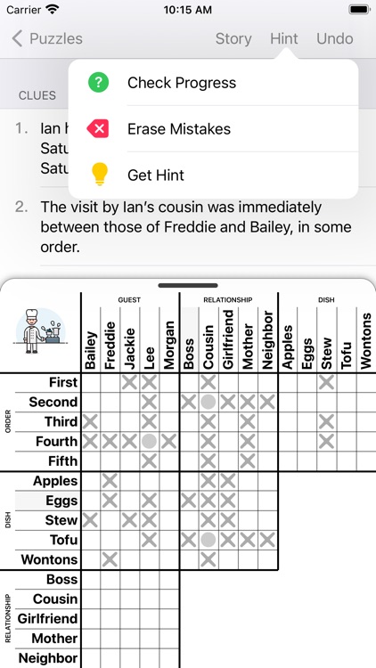 Hard Penny Dell Logic Puzzles screenshot-4