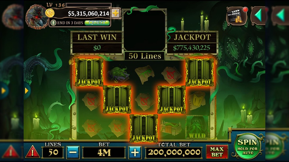 #6. Creepy Slots™ (iOS) 由: Gamewolf, Inc.