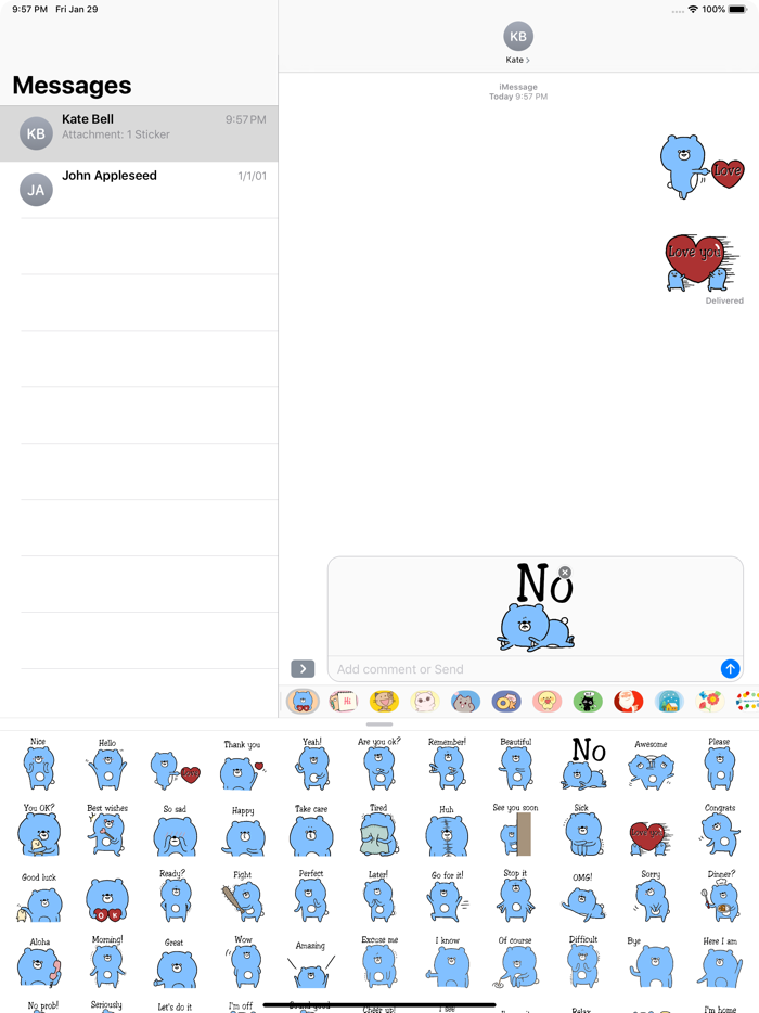 Teddy Bear Stickers Pack