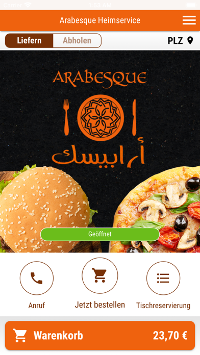 Arabesque Heimservice Screenshot