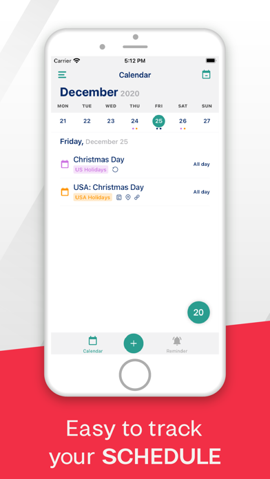 Calendar Planner Work Schedule Screenshot
