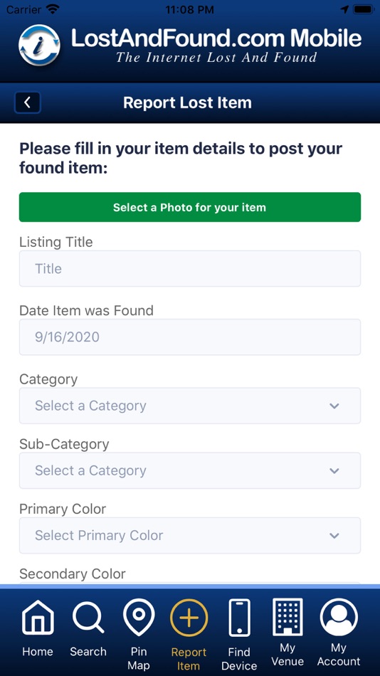 #6. LostAndFound.com Mobile (iOS) 由: The Internet Lost and Found, Inc.