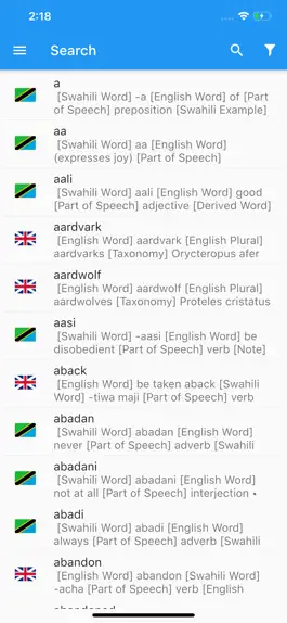 Game screenshot English-Swahili Dictionary mod apk