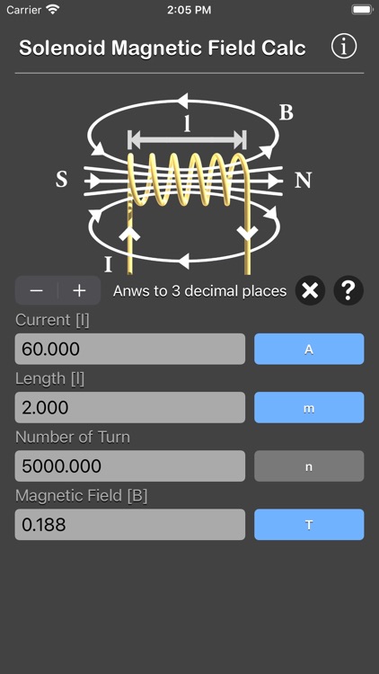 Solenoid Magnetic Field Calc screenshot-5