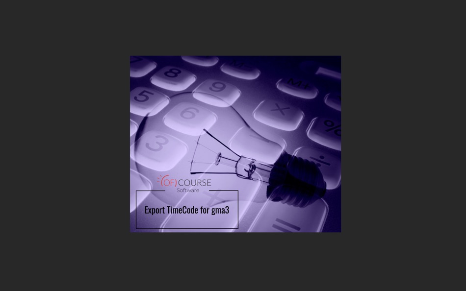 #1. Export TimeCode for gma3 (macOS) 由: OF COURSE Maciej Hofstede