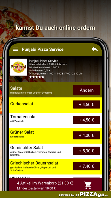 Punjabi Pizza Service Rohrbach Screenshot