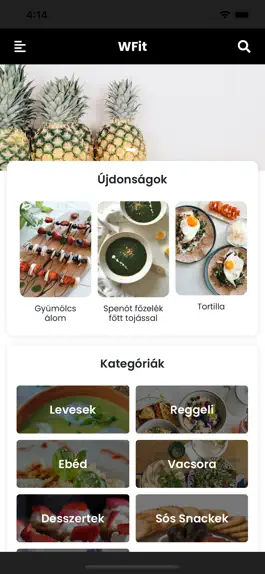 Game screenshot WFit Egészséges, Diétás Ételek mod apk