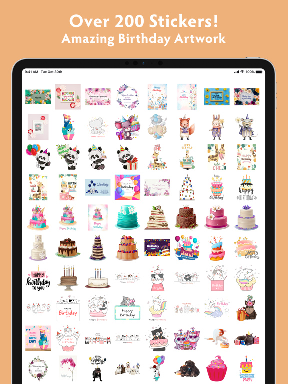 Screenshot #5 pour Birthday Stickers #1