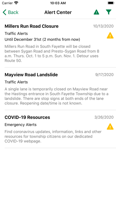 South Fayette CitizenLink Screenshot