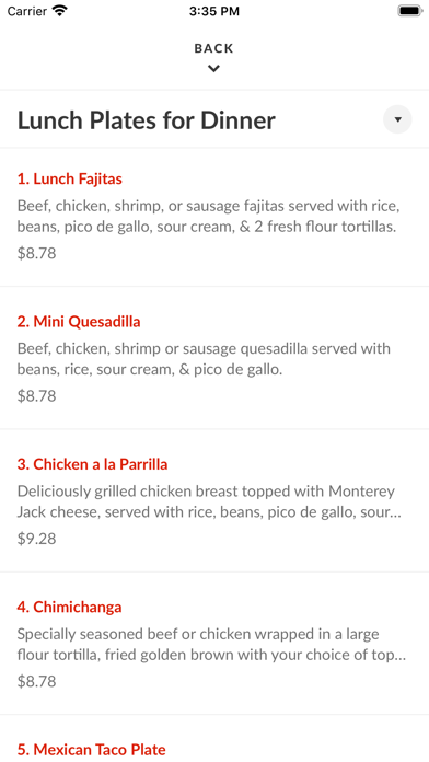 Papa Poblano's Mexican Cafe Screenshot