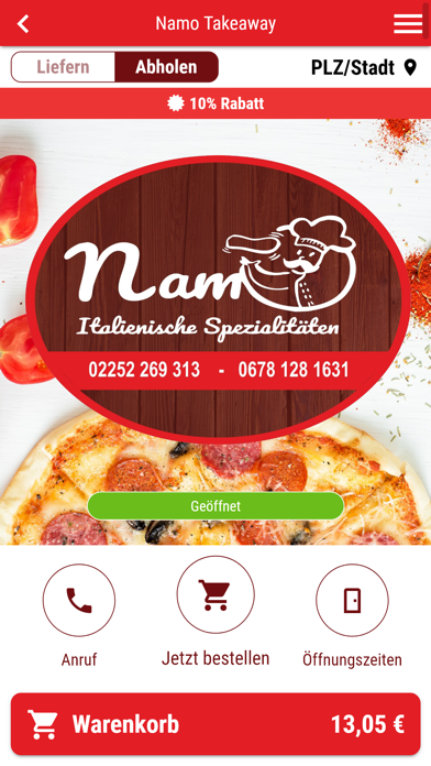 Namo Takeaway Screenshot