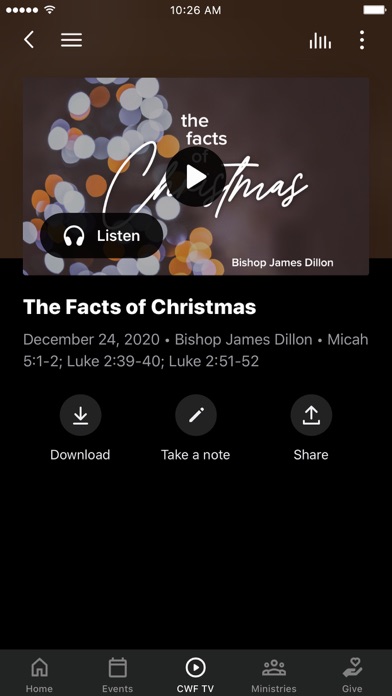 Christian World Fellowship Screenshot