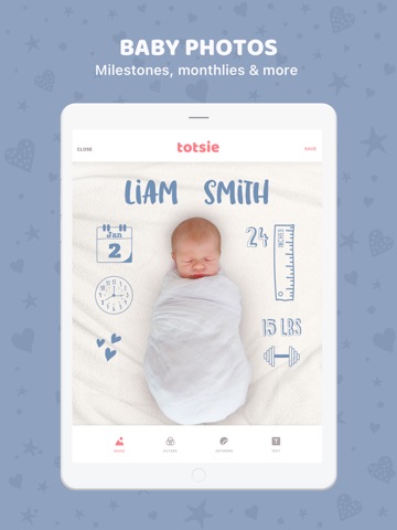 Totsie – Baby Photo Editor iPad screenshot