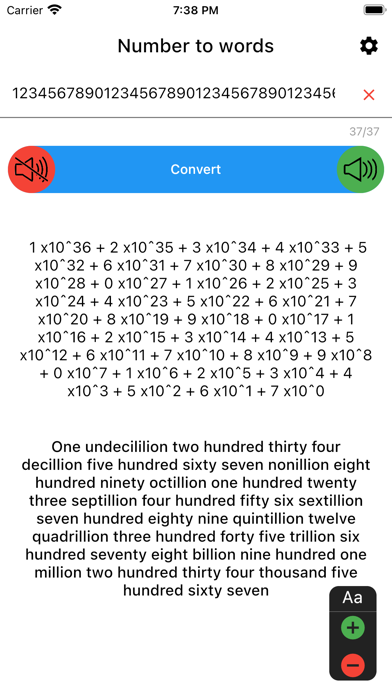 Number -> Words screenshot 2