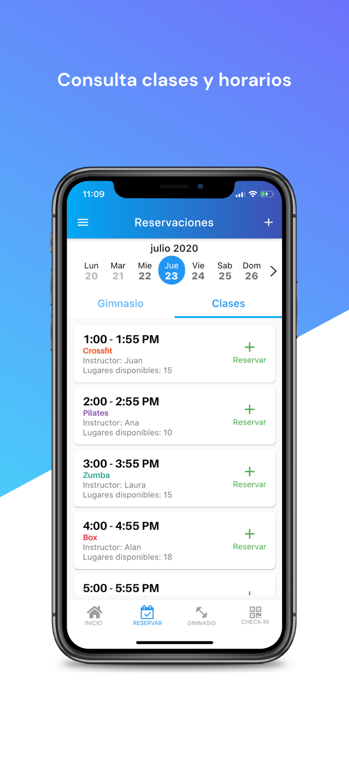Safe Gym - Reservaciones