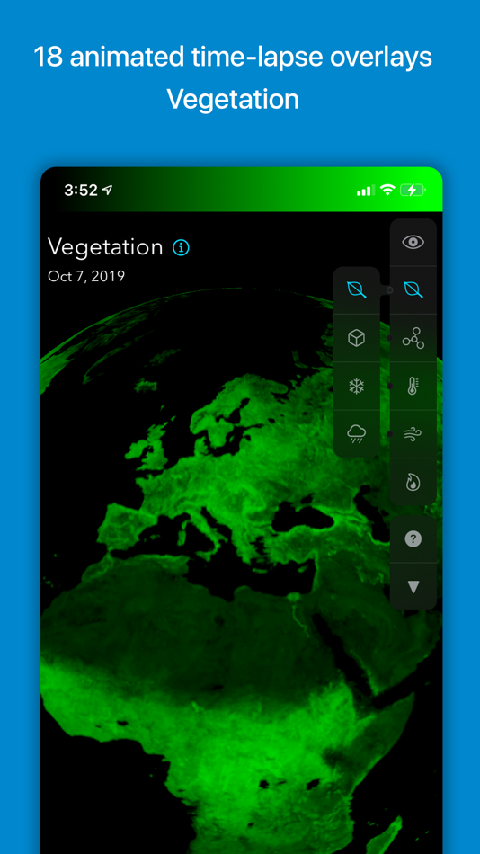 #5. Orbiter - Earth Visualizer (iOS) Podle: Rayner Software LLC