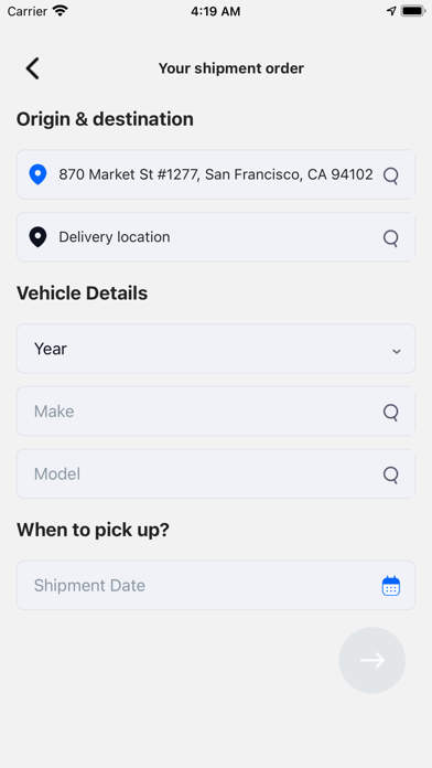CarShipNow Screenshot