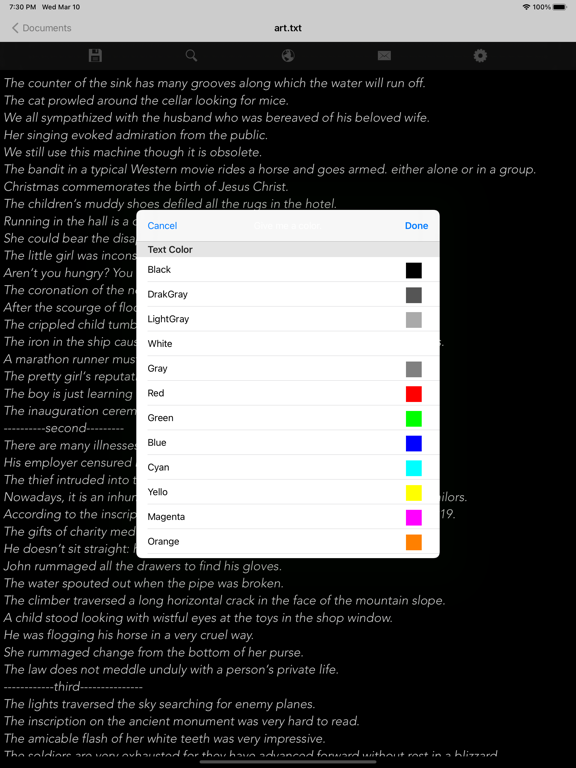 Screenshot #6 pour SimpleEditor HD