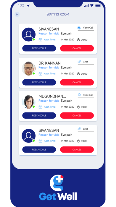 Getwell Telemedicine Screenshot 3 - AppWisp.com Getwell Telemedicine Screenshot 3 - AppWisp.com