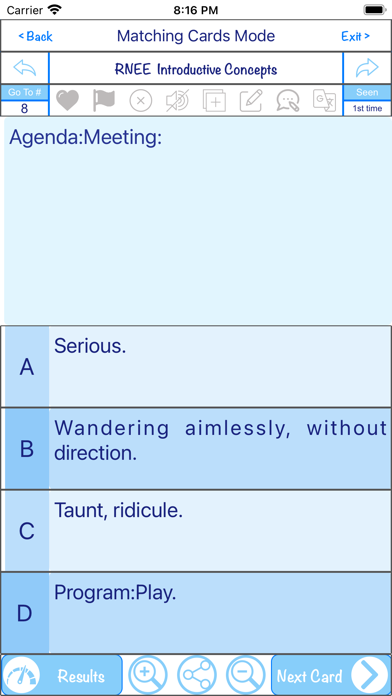 Registered Nurse Entrance Exam Screenshot