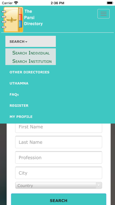The Parsi Directory Screenshot