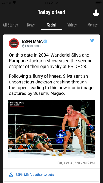 MMA Fans: Live News Screenshot