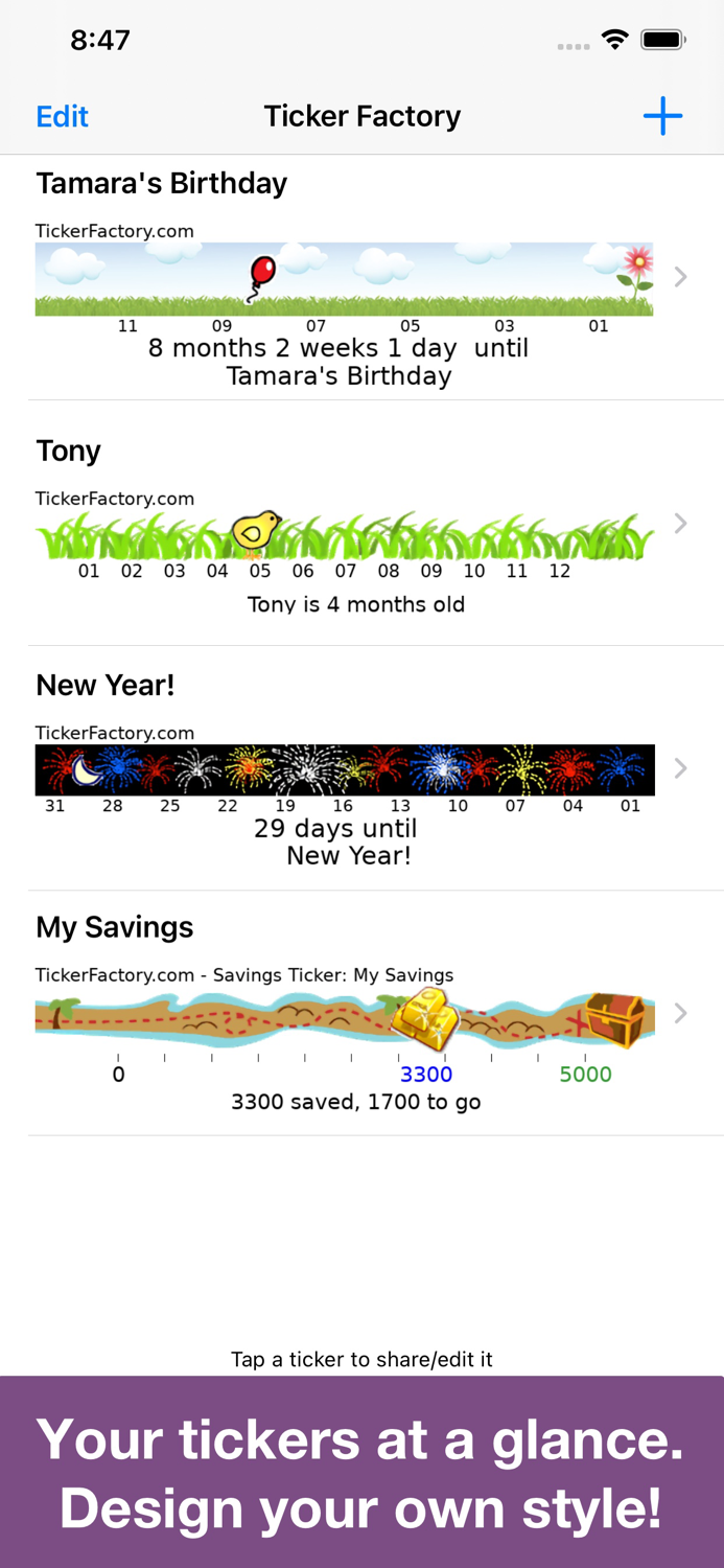 Ticker Factory Widget