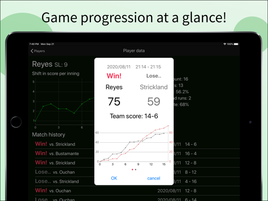 Pool Scoreboard for 9BALL iPad screenshot 4 - Sports app