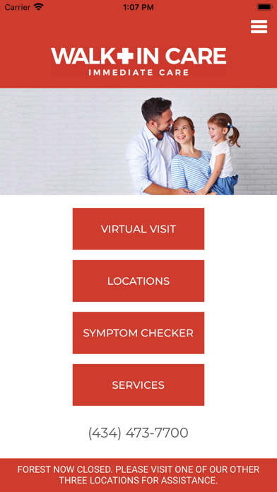 Walk-In-Care Screenshot