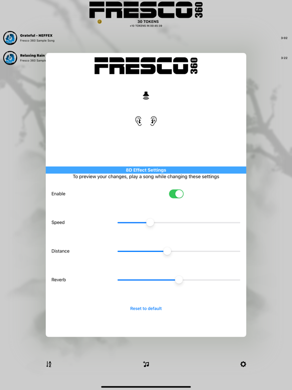 Fresco 360 - 8D Music Player iPad screenshot 3 - Music app