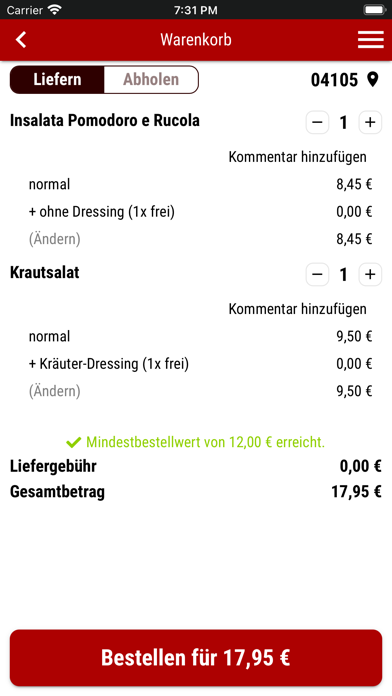 Restaurant Amor Screenshot