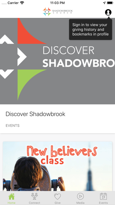 Shadowbrook Church App Screenshot