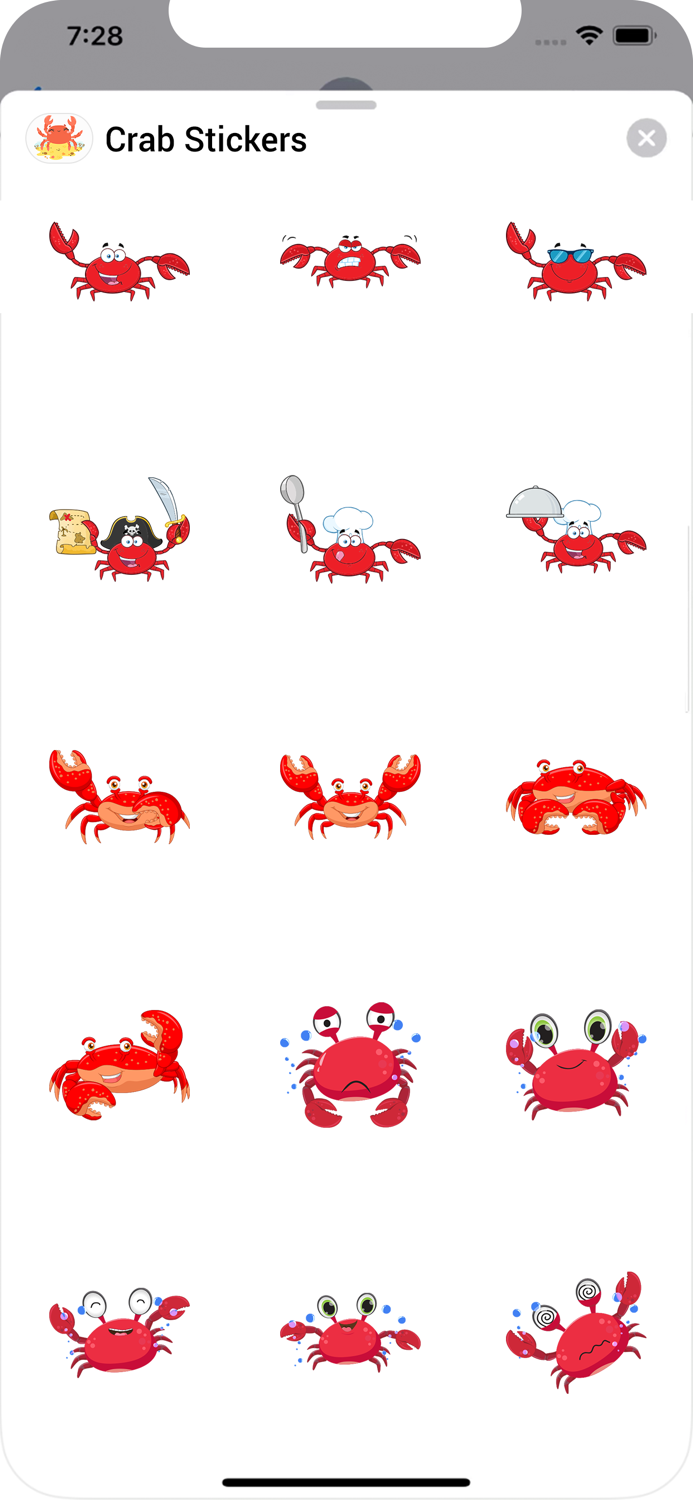 Crab Stickers Pack