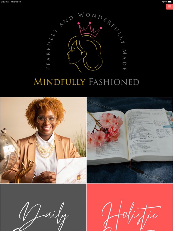 Mindfully Fashioned iPad screenshot 1 - Lifestyle app