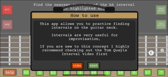 Guitar Interval Trainer