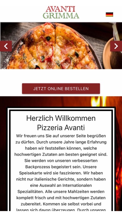 Pizzeria Avanti Screenshot
