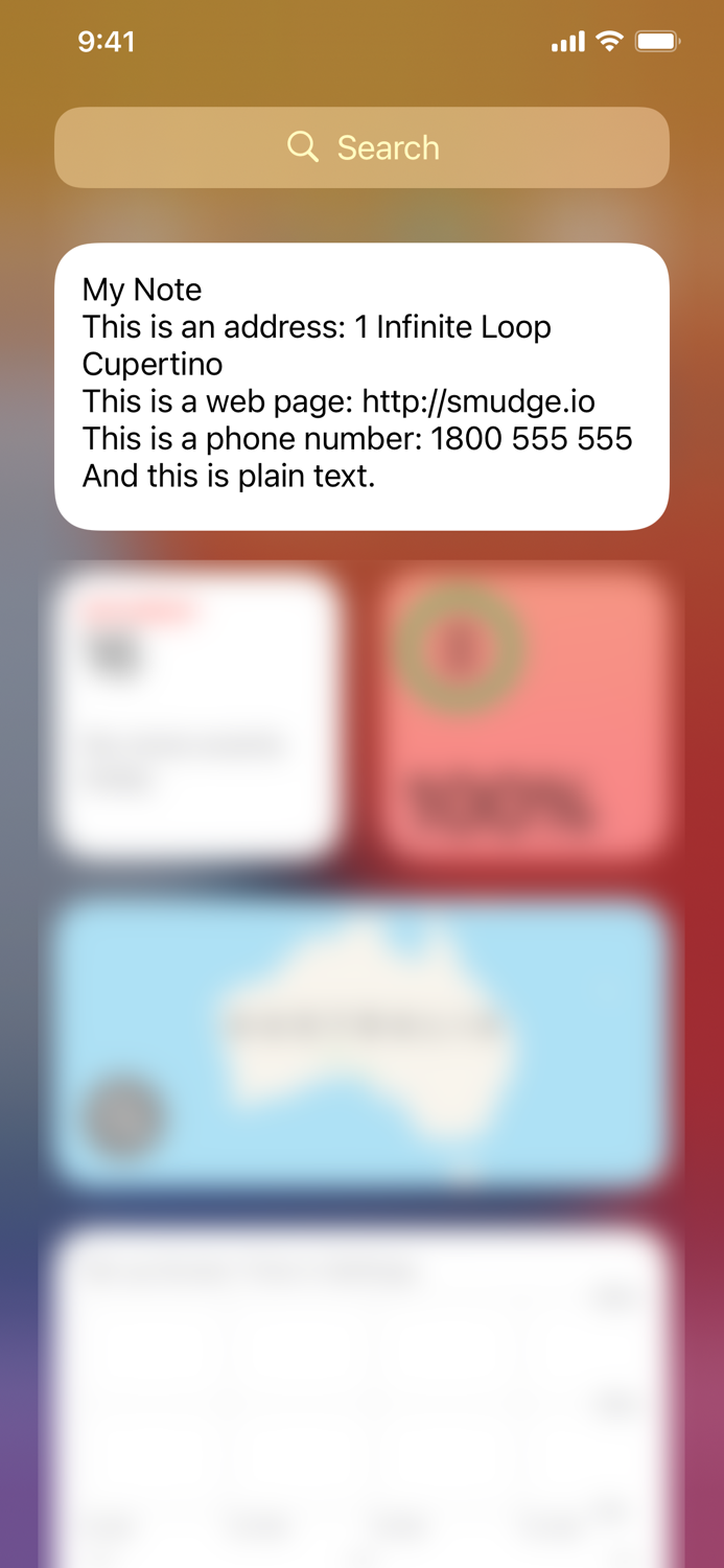 Today Snippet Widget