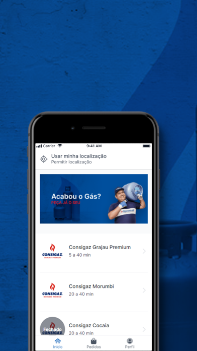 Consigaz Delivery Screenshot