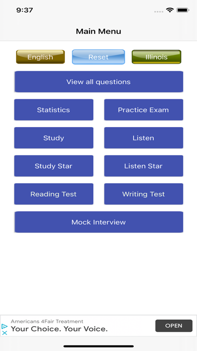 USA Civic Exam - 2021 Latest Screenshot