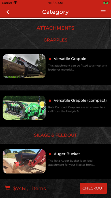 Rata Equipment Screenshot