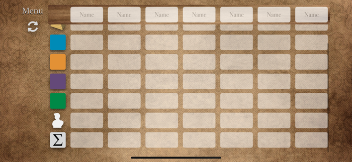 7 Wonders Score Table