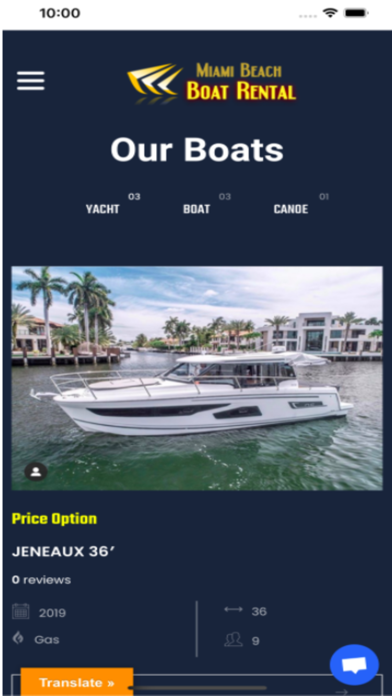Miami Boat Rental Screenshot