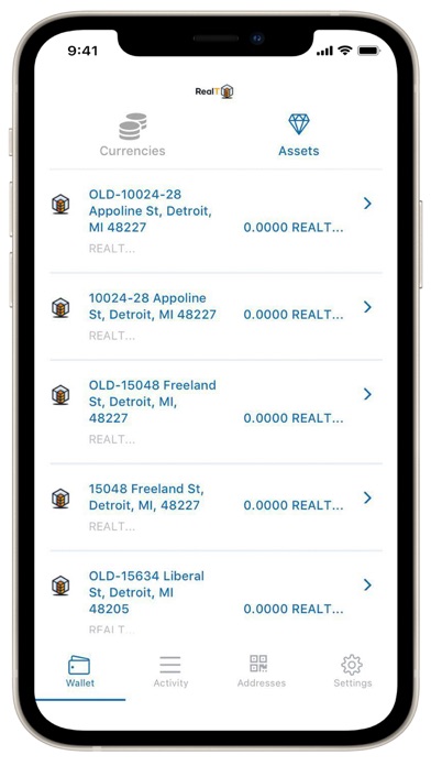 RealT Wallet Screenshot